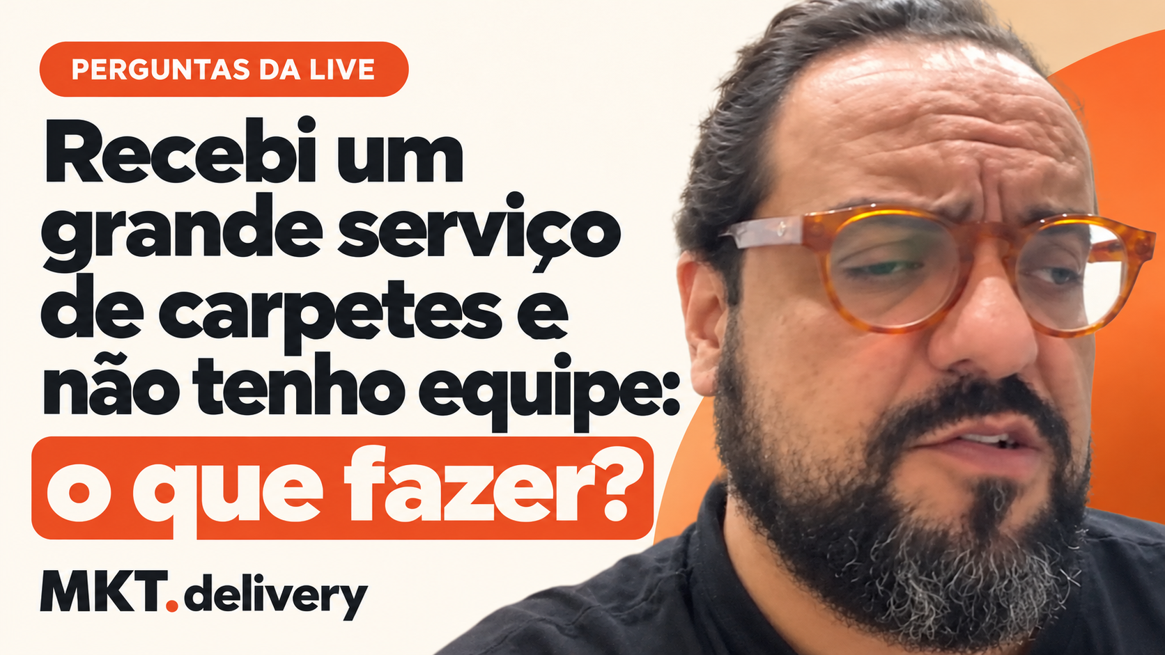 Thiago Kuin respondendo à pergunta: Preciso atender um prédio inteiro de carpetes, não tenho mão de obra. Perco o serviço?