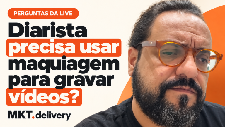 Thiago Kuin respondendo à pergunta: Precisa estar maquiada para fazer vídeos como diarista?