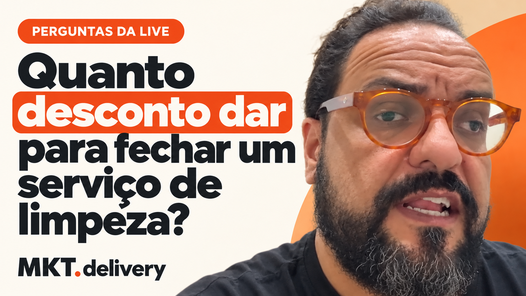 Thiago Kuin respondendo à pergunta: Quanto é o desconto certo para o cliente fechar o serviço?