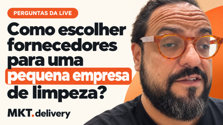 Thiago Kuin respondendo à pergunta: Como escolher fornecedores para uma pequena empresa de limpeza?