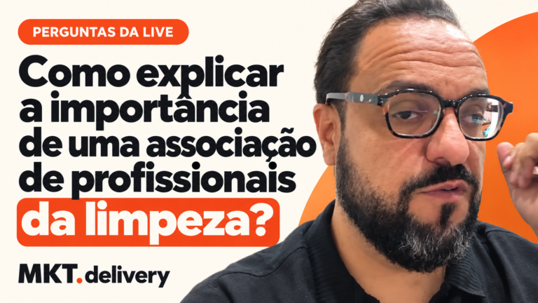 Thiago Kuin respondendo à pergunta: Montamos uma associação para empresas de limpeza, mas as pessoas não entendem a importância do movimento. Como transmitir essa mensagem?