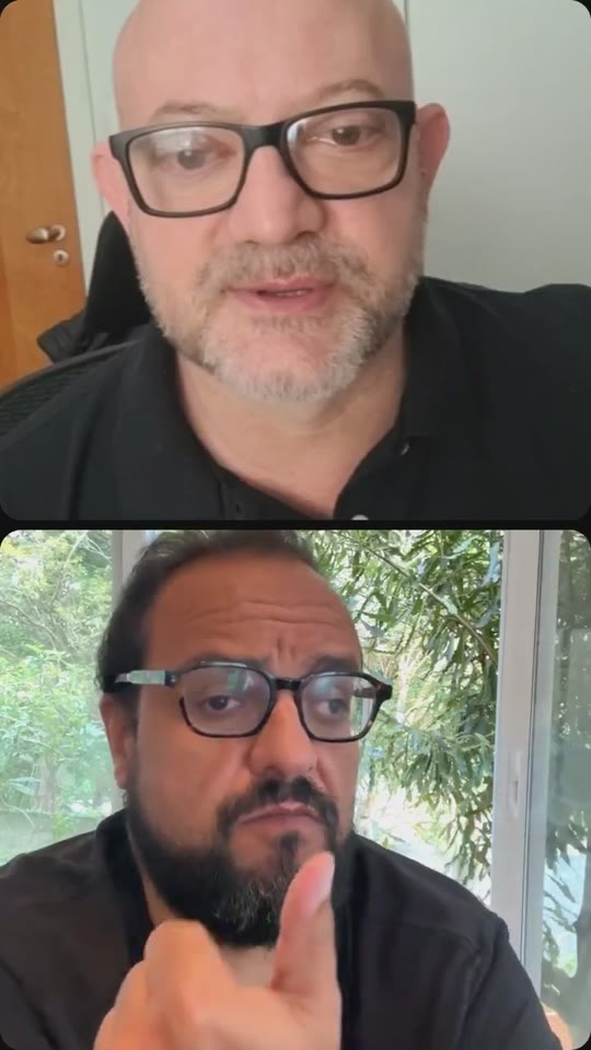 Thiago Kuin e o professor Morgado conversando na live de 16/10/2025.