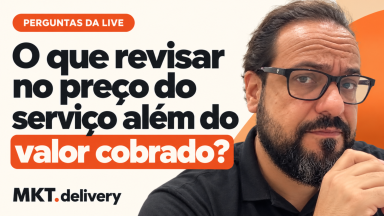 Thiago Kuin respondendo à pergunta: Quais pontos compõem o checklist de preço de um serviço?