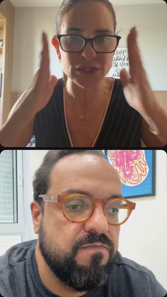 Cristina Magalhães e Thiago Kuin conversando na live de 18/11/2025.